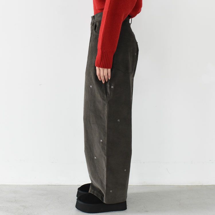 K motif velveteen pants(unisex) kモチーフベルベティーンパンツ