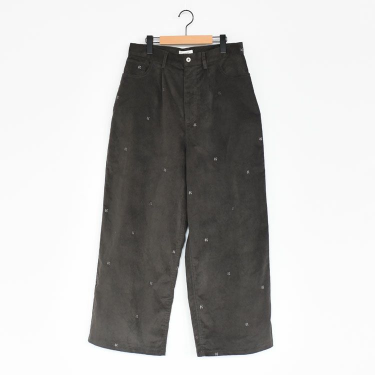 K motif velveteen pants(unisex) kモチーフベルベティーンパンツ