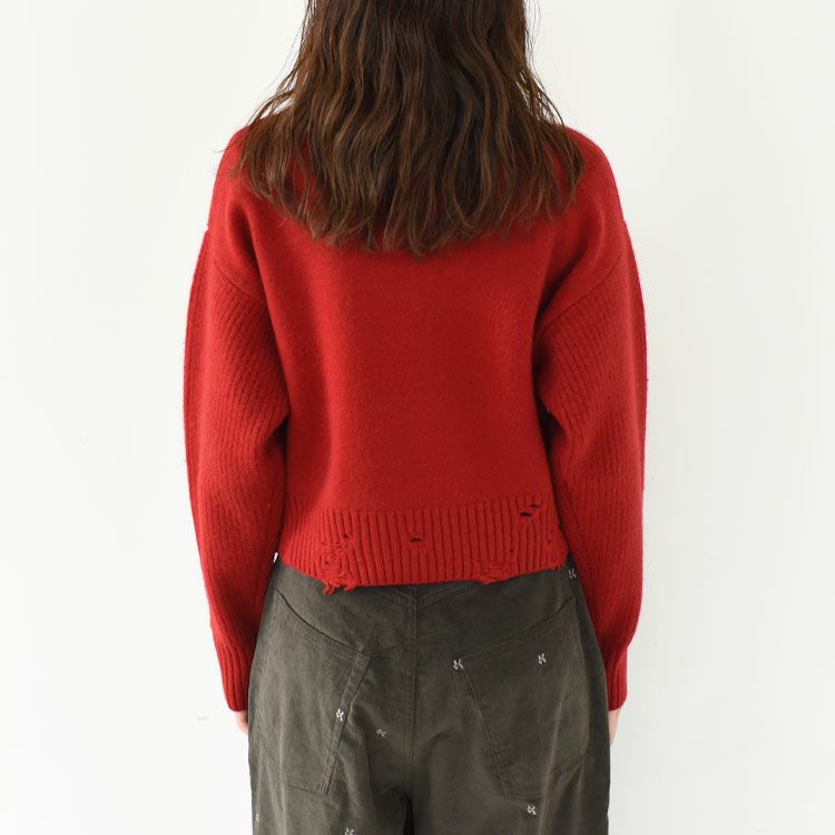 buttoned high-neck knit ボタンハイネックニット