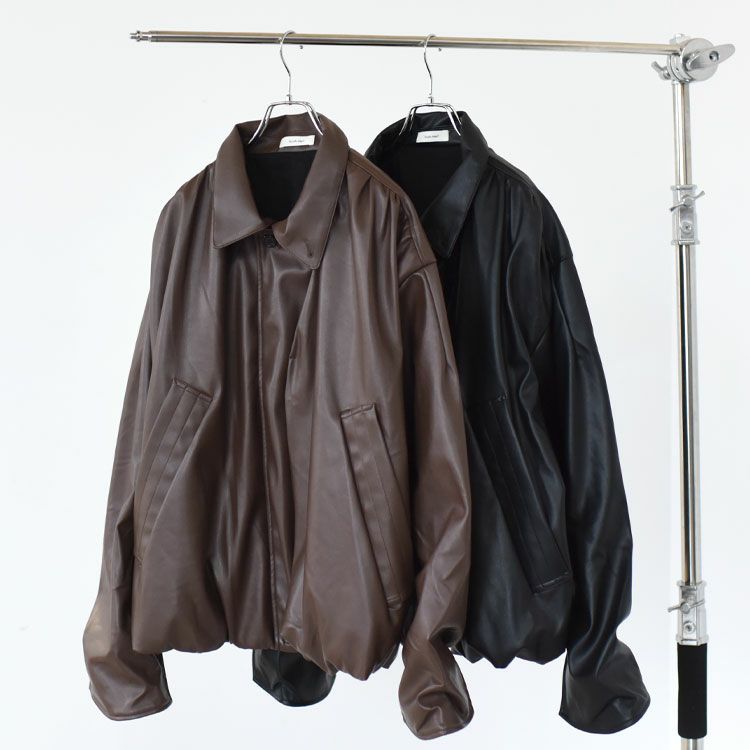 voluminous leather jacket(unisex) ボリューミナスレザージャケット
