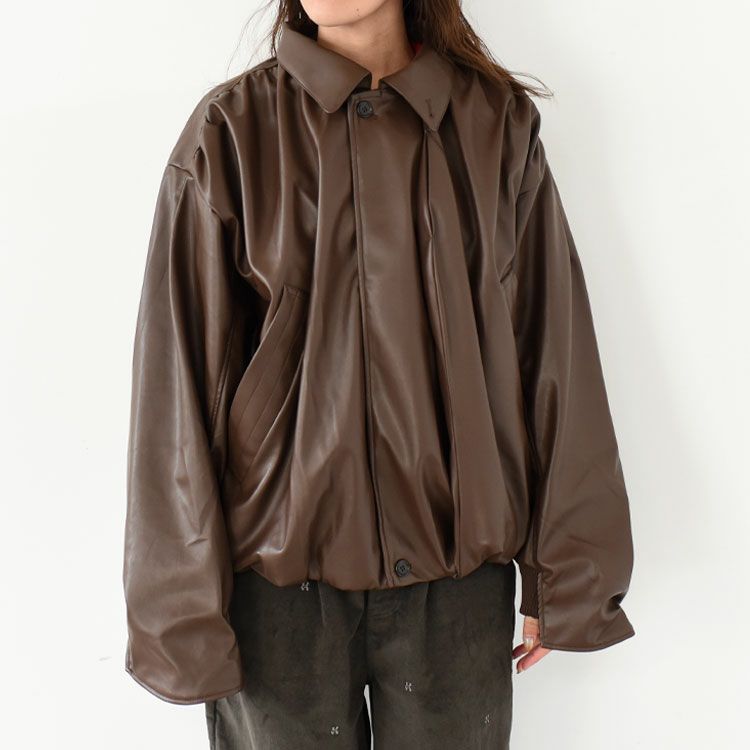 voluminous leather jacket(unisex) ボリューミナスレザージャケット