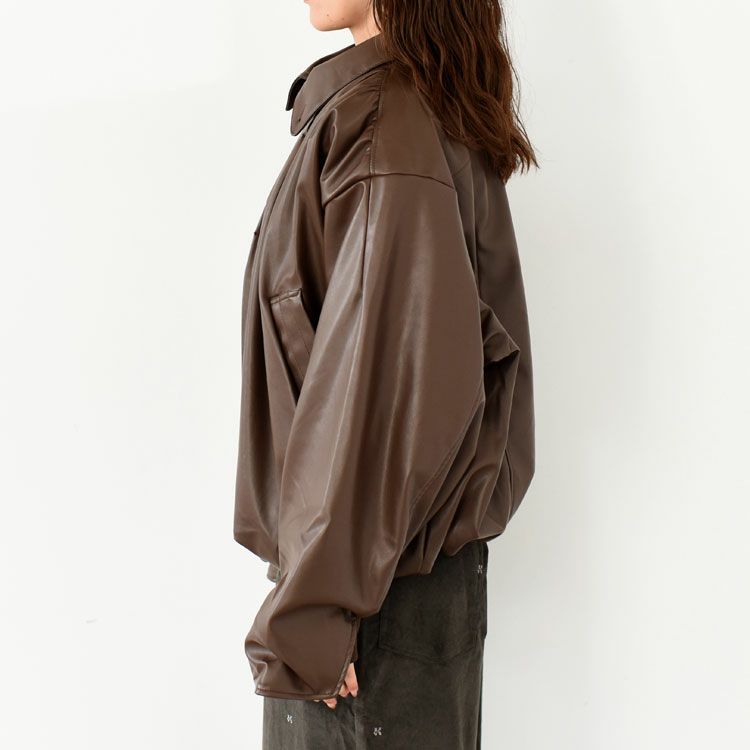 voluminous leather jacket(unisex) ボリューミナスレザージャケット