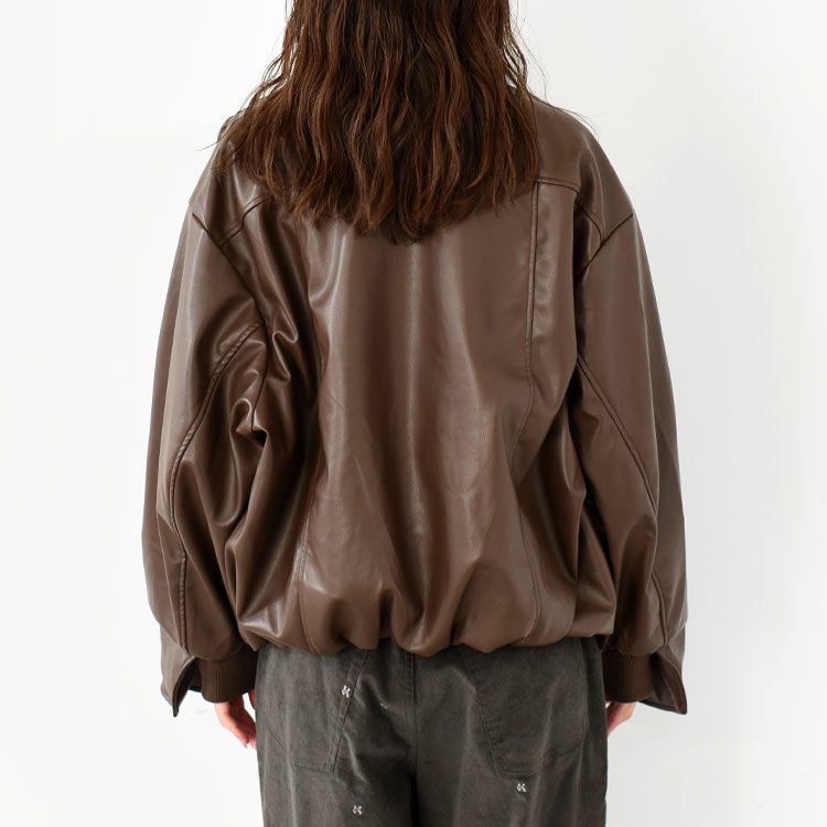 voluminous leather jacket(unisex) ボリューミナスレザージャケット