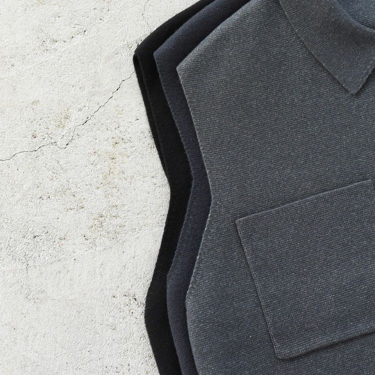 wide vest with collar ワイドベストウィズカラー