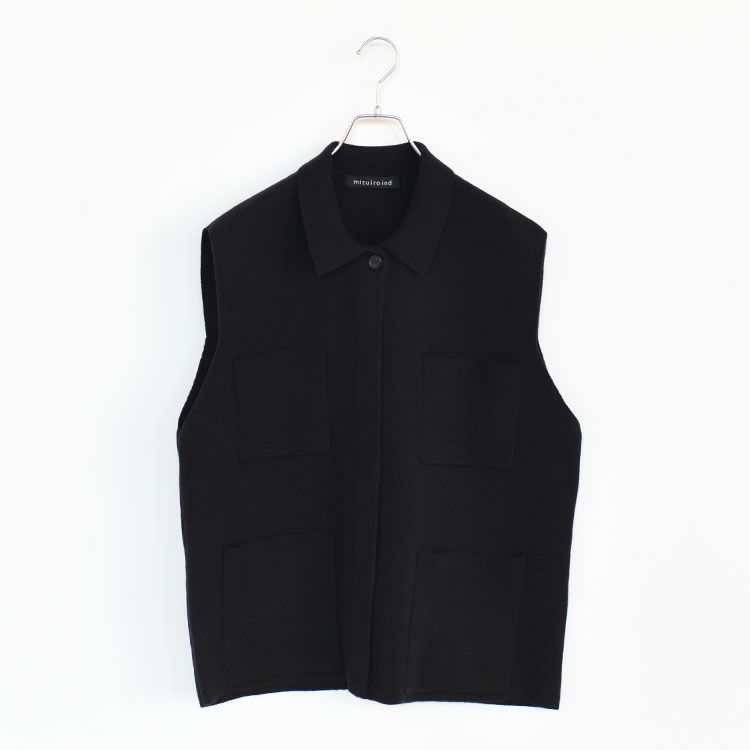 wide vest with collar ワイドベストウィズカラー