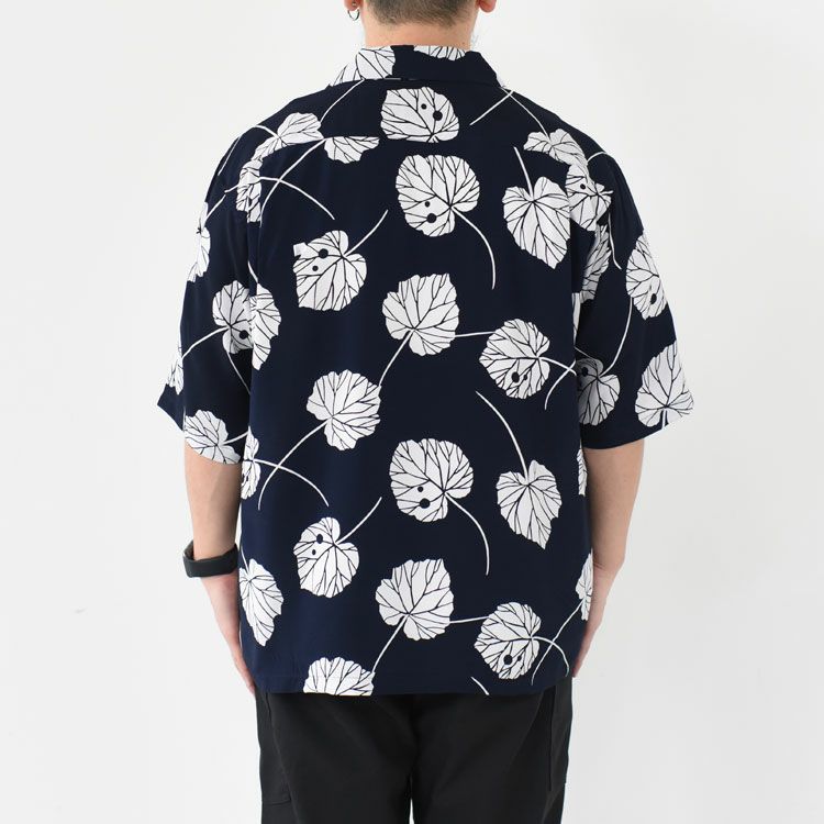 Short Sleeve Open Collar Shirt - Leaf ショートスリーブ オープン